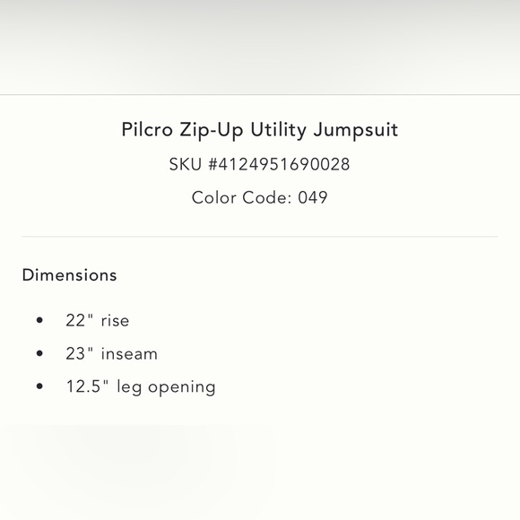 Pilcro Navy and White Zip-Up Utility Jumpsuit - Picture 10 of 10